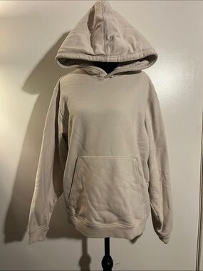 Mens Alo Neutral Beige Pullover Hoodie